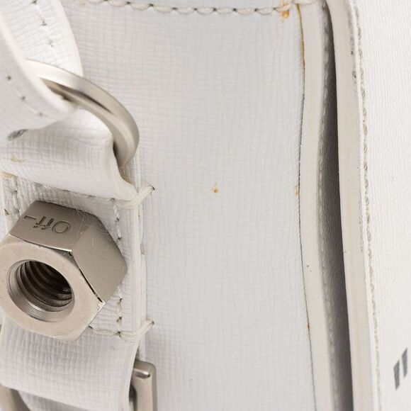 Off-White Leather Binder Clip Shoulder Bag - Picture 16 of 16